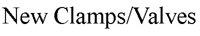 Textfeld: New Clamps/Valves